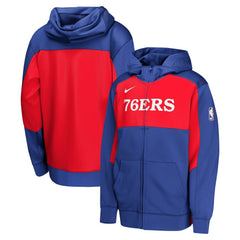 Philadelphia 76ers Youth Authentic On-Court Showtime Performance Full-Zip Hoodie New