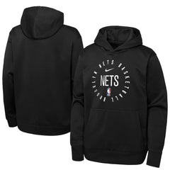 Brooklyn Nets Youth Performance Practice Spotlight Pullover Hoodie New