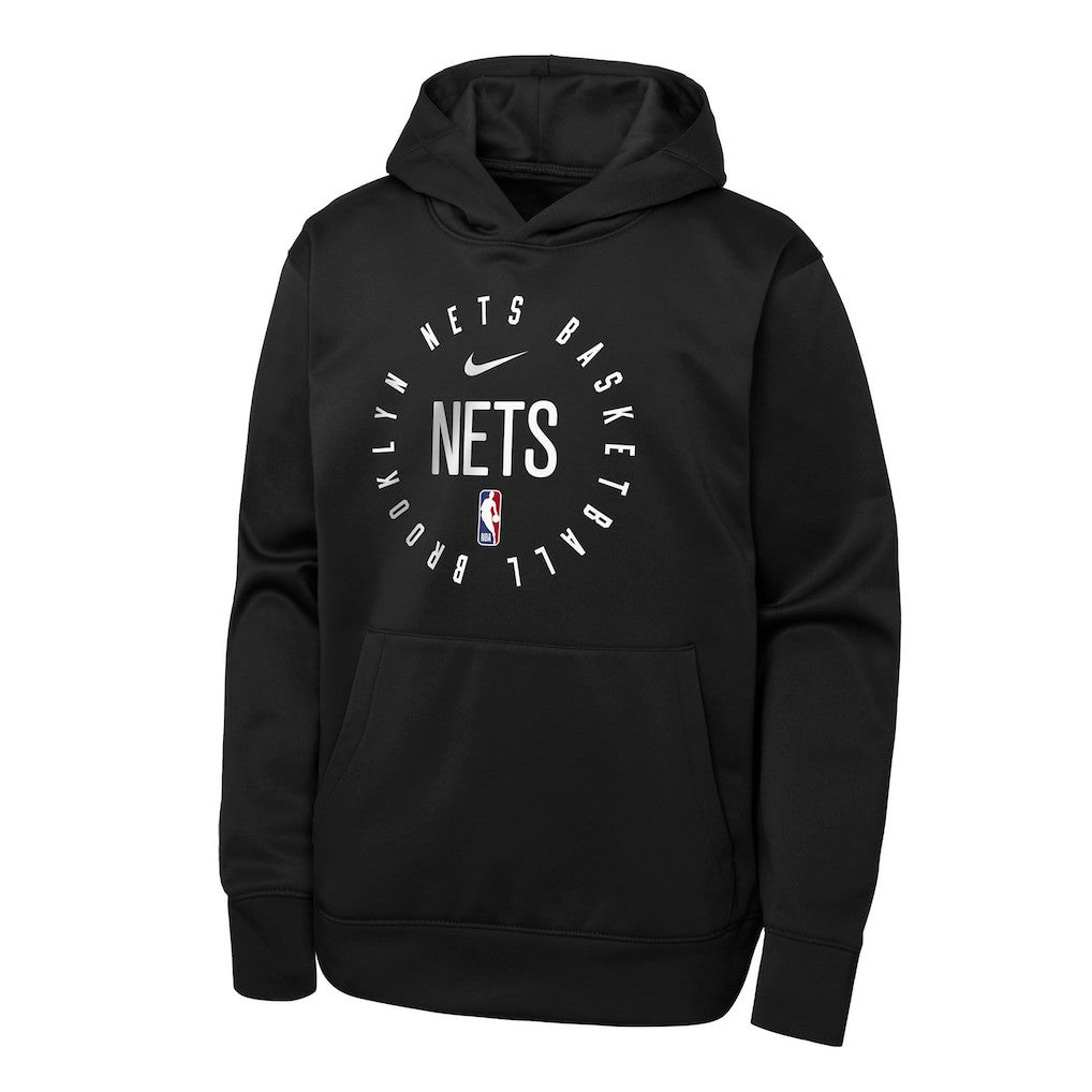 Brooklyn Nets Youth Performance Practice Spotlight Pullover Hoodie New