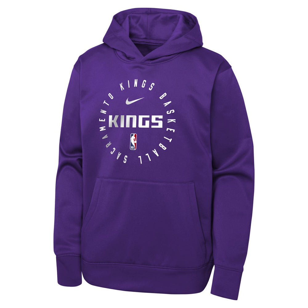 Sacramento Kings Youth Performance Practice Spotlight Pullover Hoodie For Sale