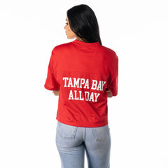 Tampa Bay Buccaneers  The Wild Collective Women's Alternate V-Neck Fashion Jersey T-Shirt