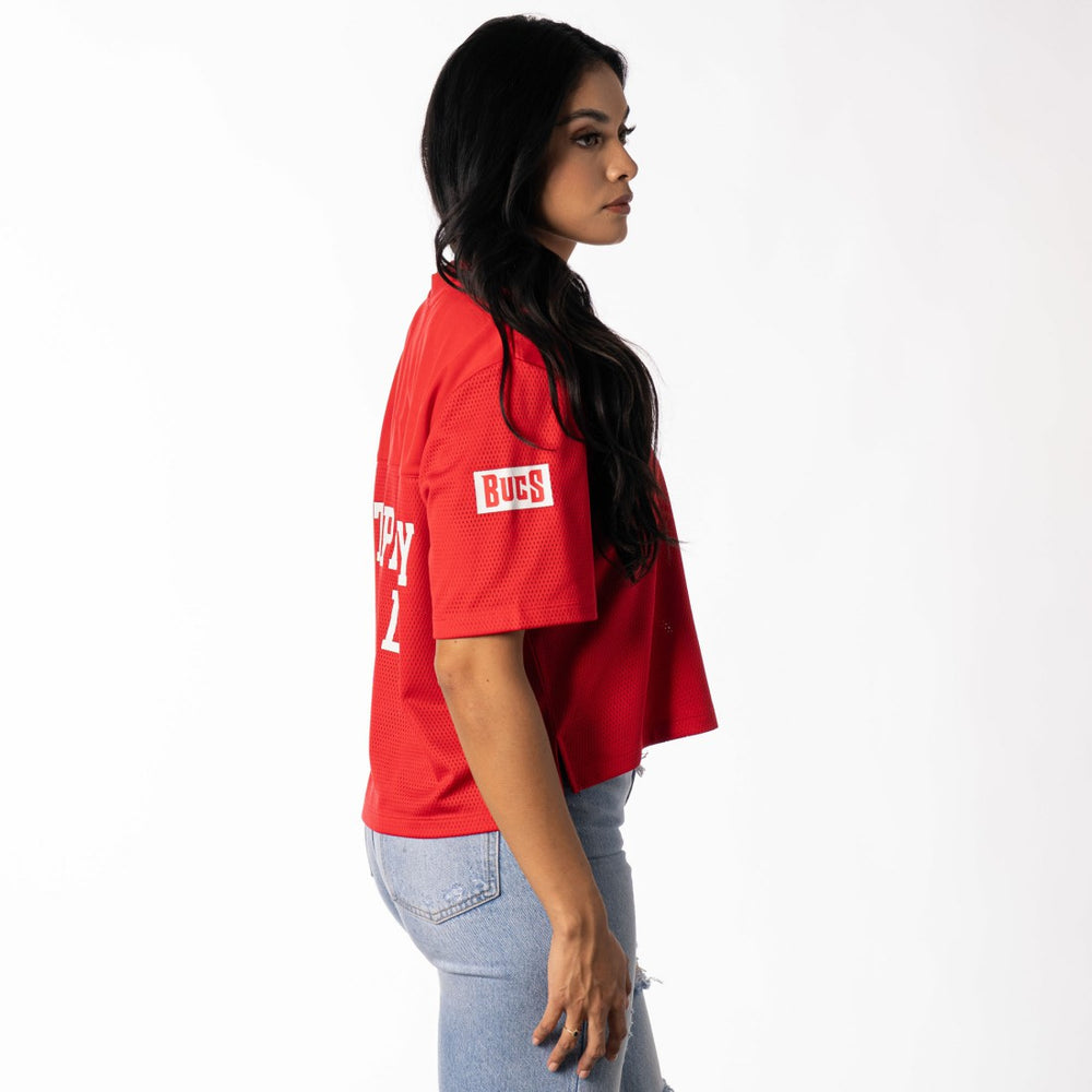 Tampa Bay Buccaneers  The Wild Collective Women's Alternate V-Neck Fashion Jersey T-Shirt