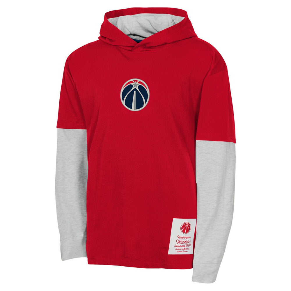 Washington Wizards Youth Small Ball Long Sleeve Hoodie T-Shirt On Sale