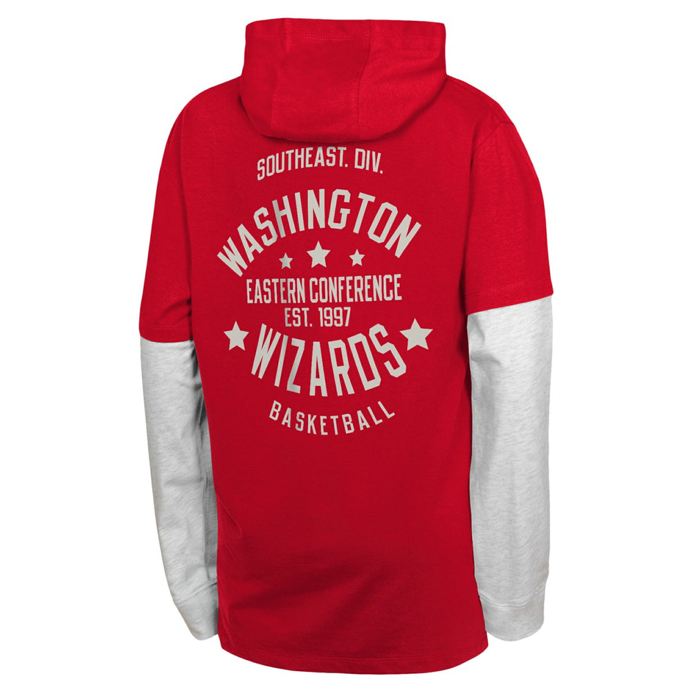 Washington Wizards Youth Small Ball Long Sleeve Hoodie T-Shirt On Sale