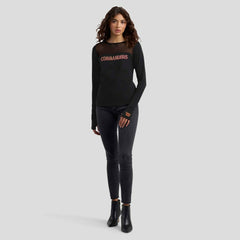 Washington Commanders  WEAR by Erin Andrews x Gracie Hunt Women's Mesh Panel Long Sleeve T-Shirt