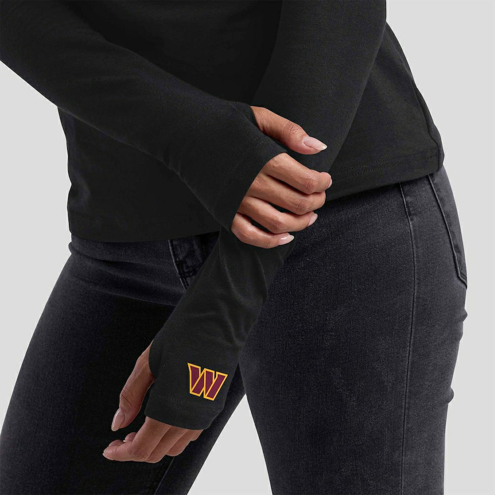 Washington Commanders  WEAR by Erin Andrews x Gracie Hunt Women's Mesh Panel Long Sleeve T-Shirt