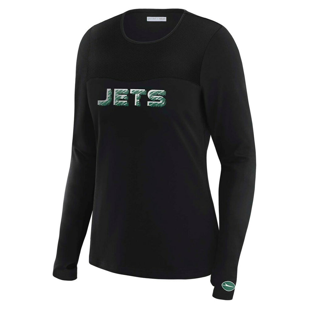 New York Jets  WEAR by Erin Andrews x Gracie Hunt Women's Mesh Panel Long Sleeve T-Shirt