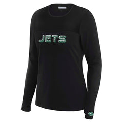 New York Jets  WEAR by Erin Andrews x Gracie Hunt Women's Mesh Panel Long Sleeve T-Shirt