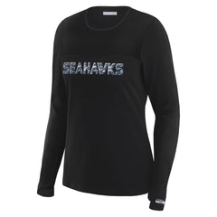 Seattle Seahawks  WEAR by Erin Andrews x Gracie Hunt Women's Mesh Panel Long Sleeve T-Shirt