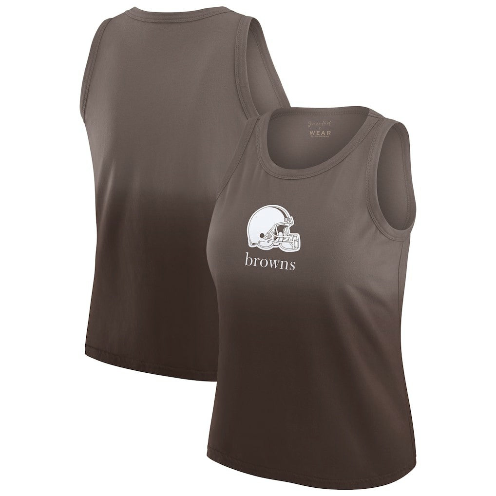 Cleveland Browns  WEAR by Erin Andrews x Gracie Hunt Women's Ombre Tank Top