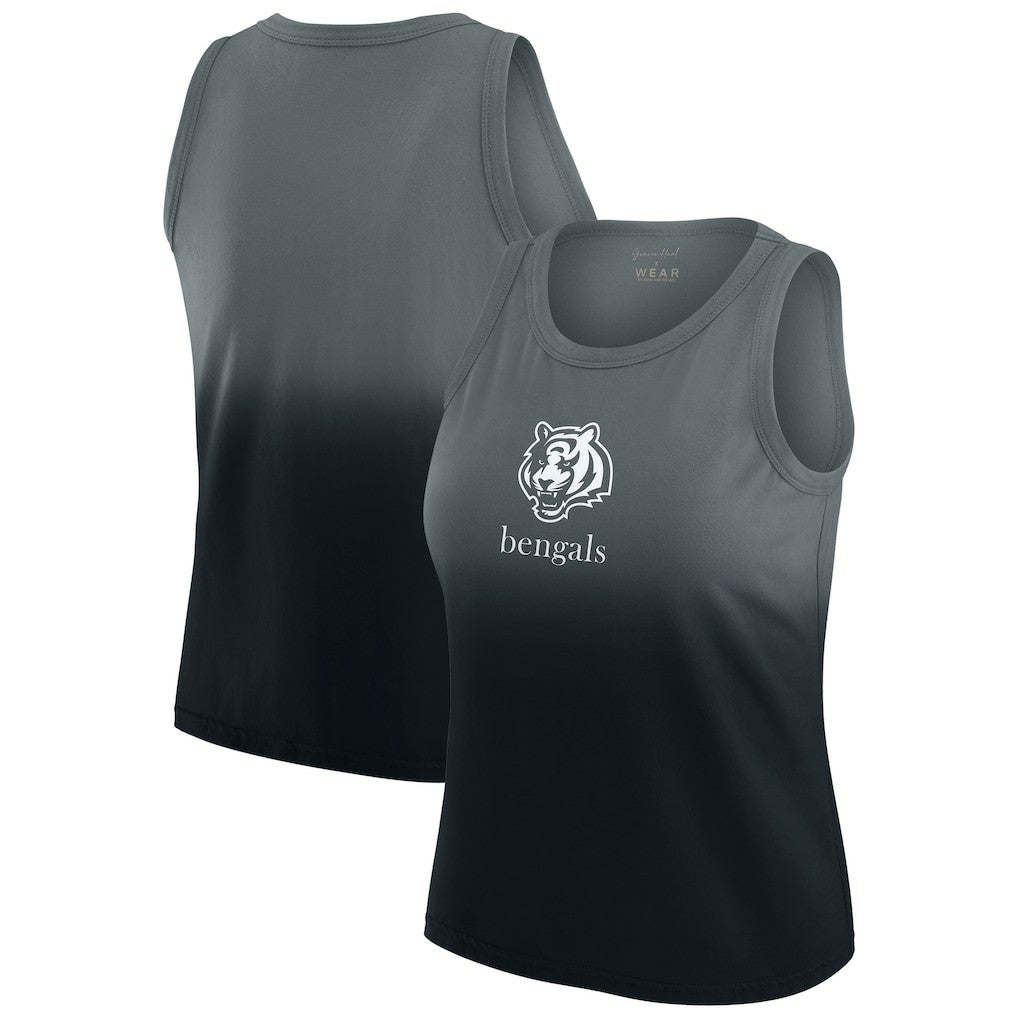 Cincinnati Bengals  WEAR by Erin Andrews x Gracie Hunt Women's Ombre Tank Top