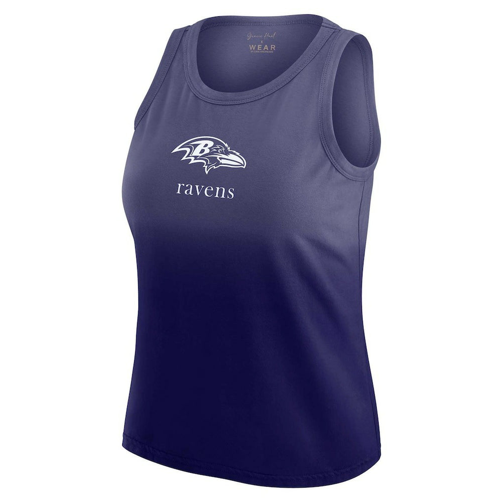 Baltimore Ravens  WEAR by Erin Andrews x Gracie Hunt Women's Ombre Tank Top