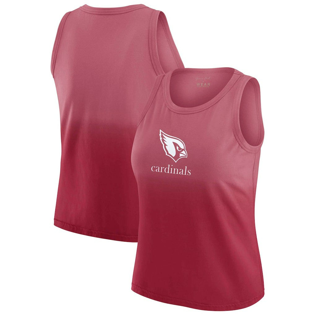 Arizona Cardinals  WEAR by Erin Andrews x Gracie Hunt Women's Ombre Tank Top