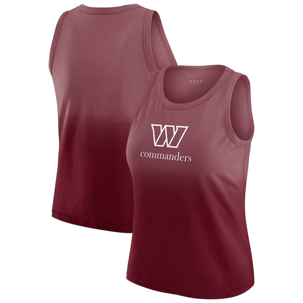 Washington Commanders  WEAR by Erin Andrews x Gracie Hunt Women's Ombre Tank Top