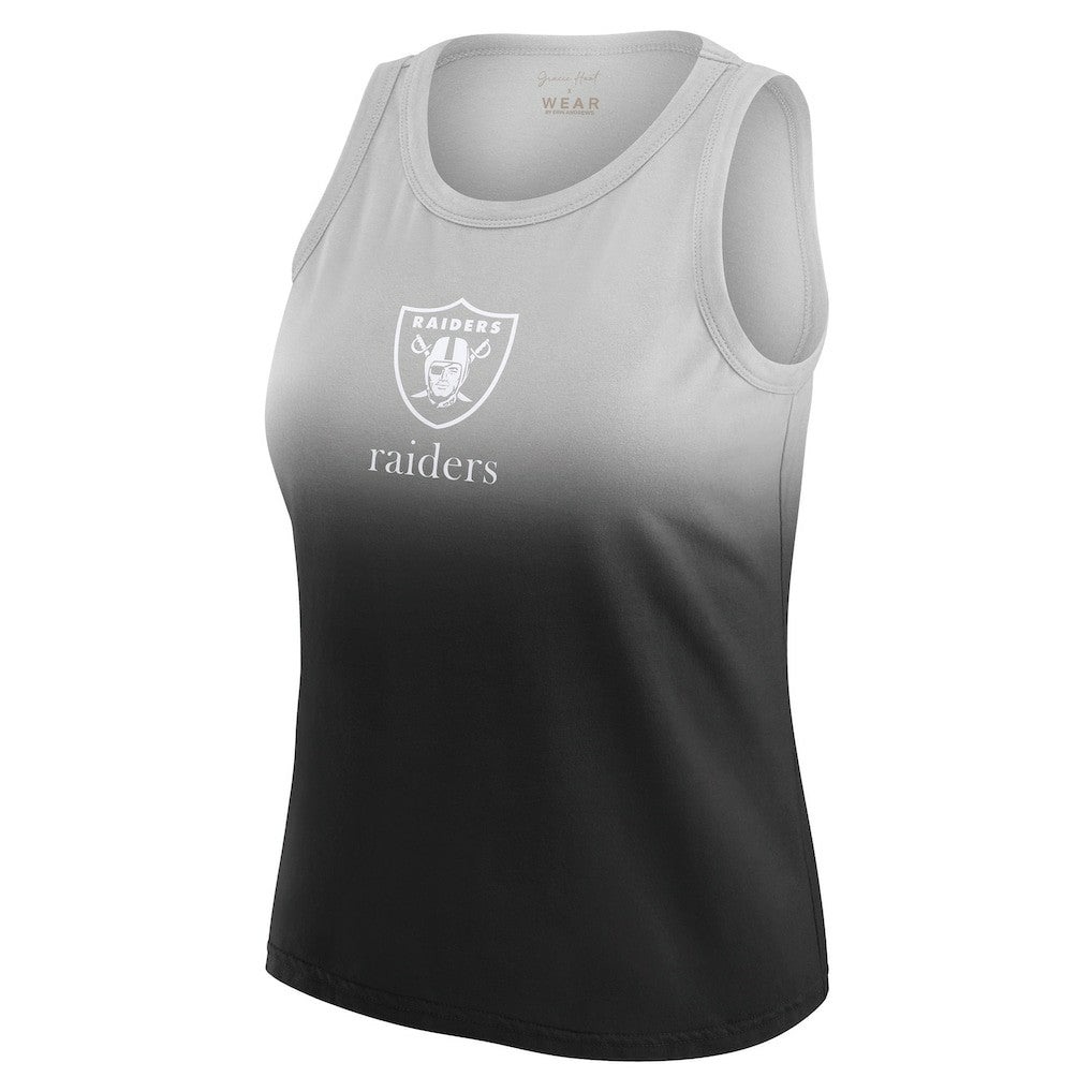 Las Vegas Raiders  WEAR by Erin Andrews x Gracie Hunt Women's Ombre Tank Top