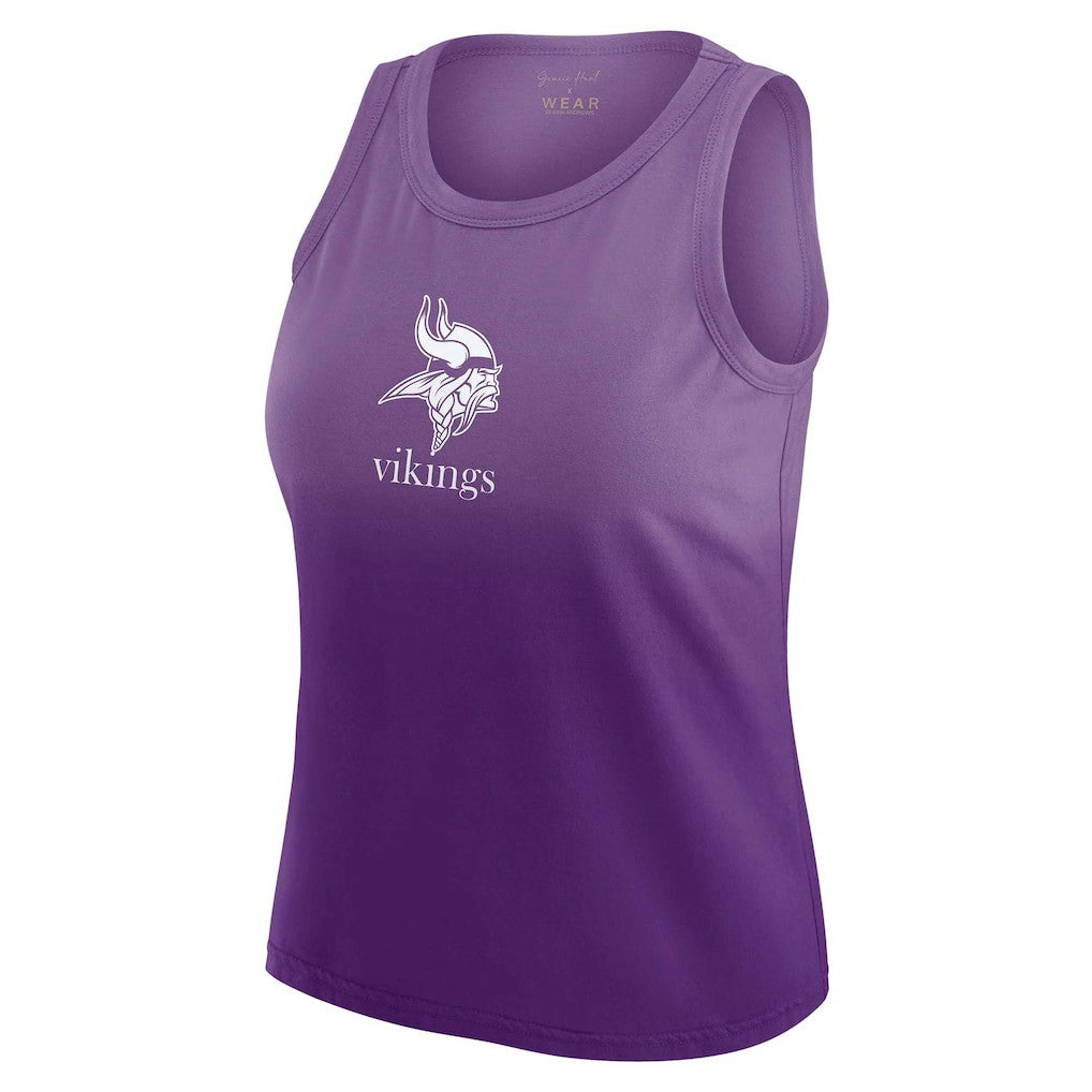 Minnesota Vikings  WEAR by Erin Andrews x Gracie Hunt Women's Ombre Tank Top