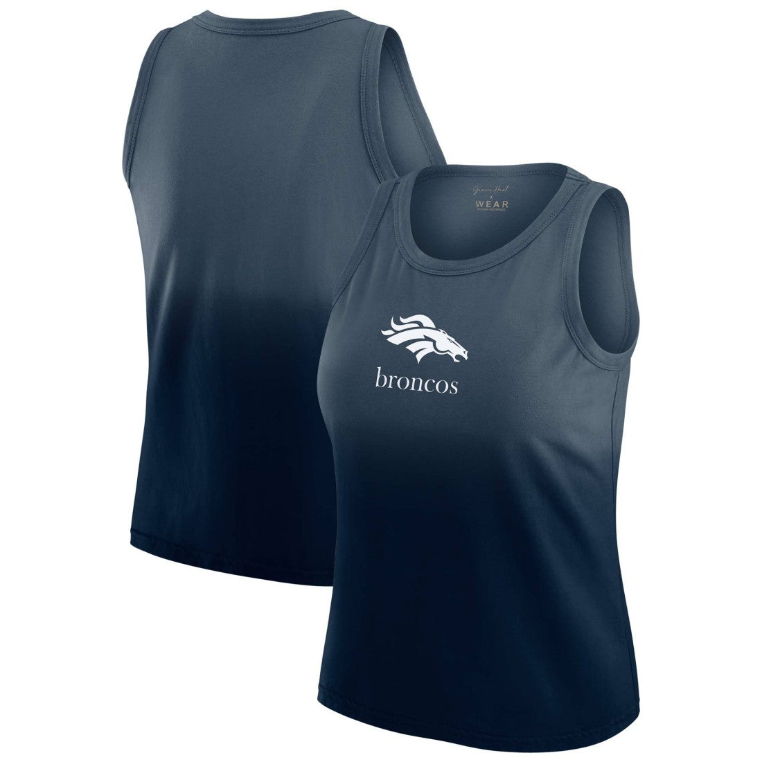 Denver Broncos  WEAR by Erin Andrews x Gracie Hunt Women's Ombre Tank Top