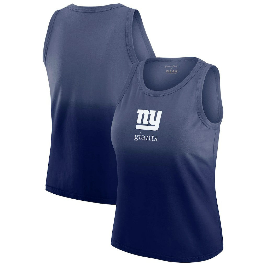 New York Giants  WEAR by Erin Andrews x Gracie Hunt Women's Ombre Tank Top