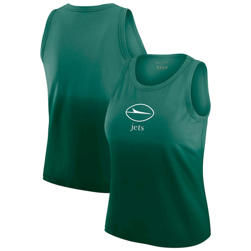 New York Jets  WEAR by Erin Andrews x Gracie Hunt Women's Ombre Tank Top