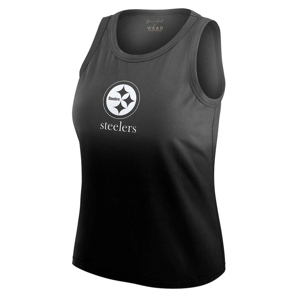Pittsburgh Steelers  WEAR by Erin Andrews x Gracie Hunt Women's Ombre Tank Top