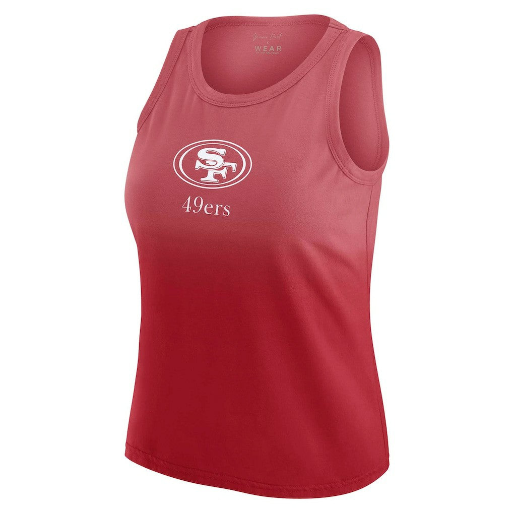 San Francisco 49ers  WEAR by Erin Andrews x Gracie Hunt Women's Ombre Tank Top