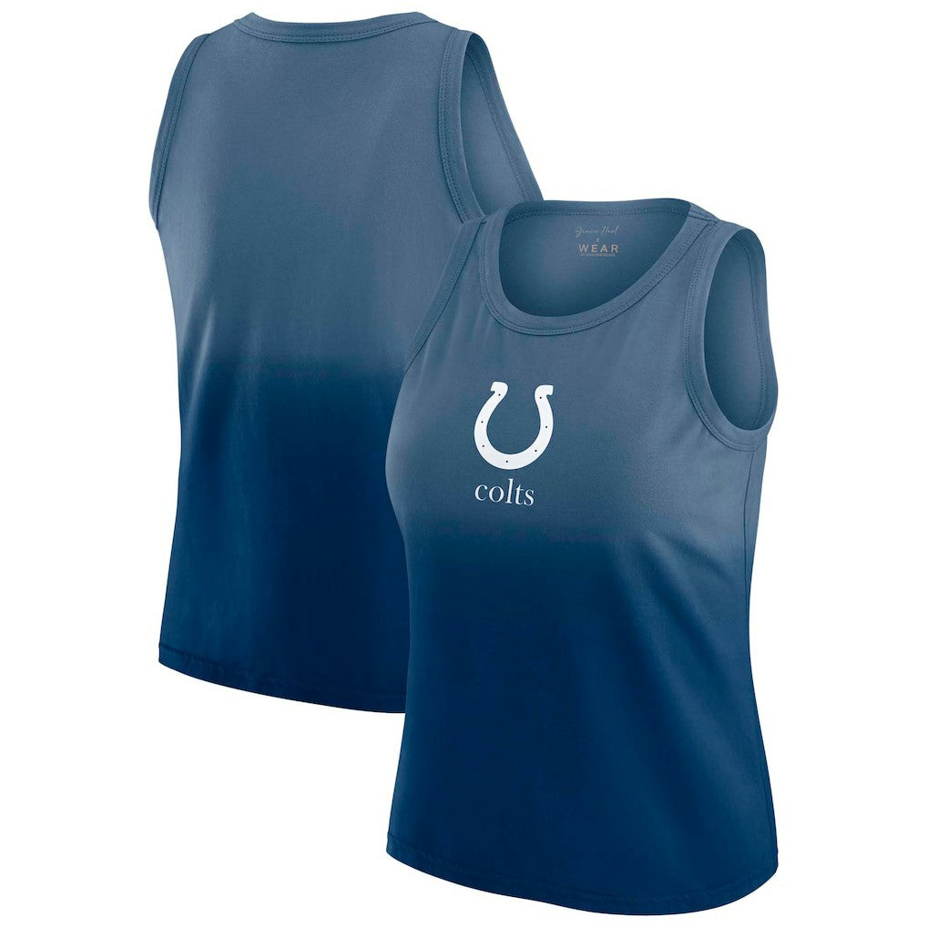 Indianapolis Colts  WEAR by Erin Andrews x Gracie Hunt Women's Ombre Tank Top