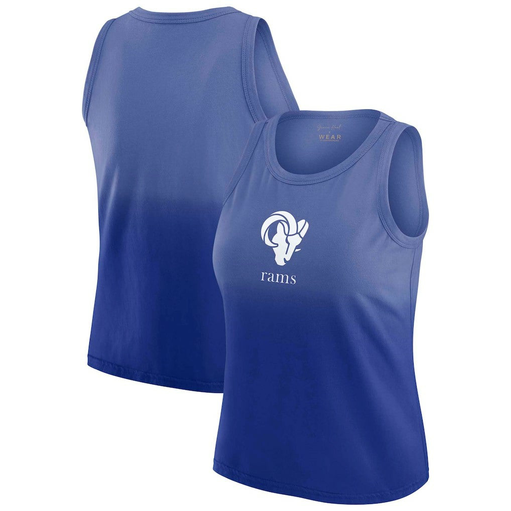 Los Angeles Rams  WEAR by Erin Andrews x Gracie Hunt Women's Ombre Tank Top