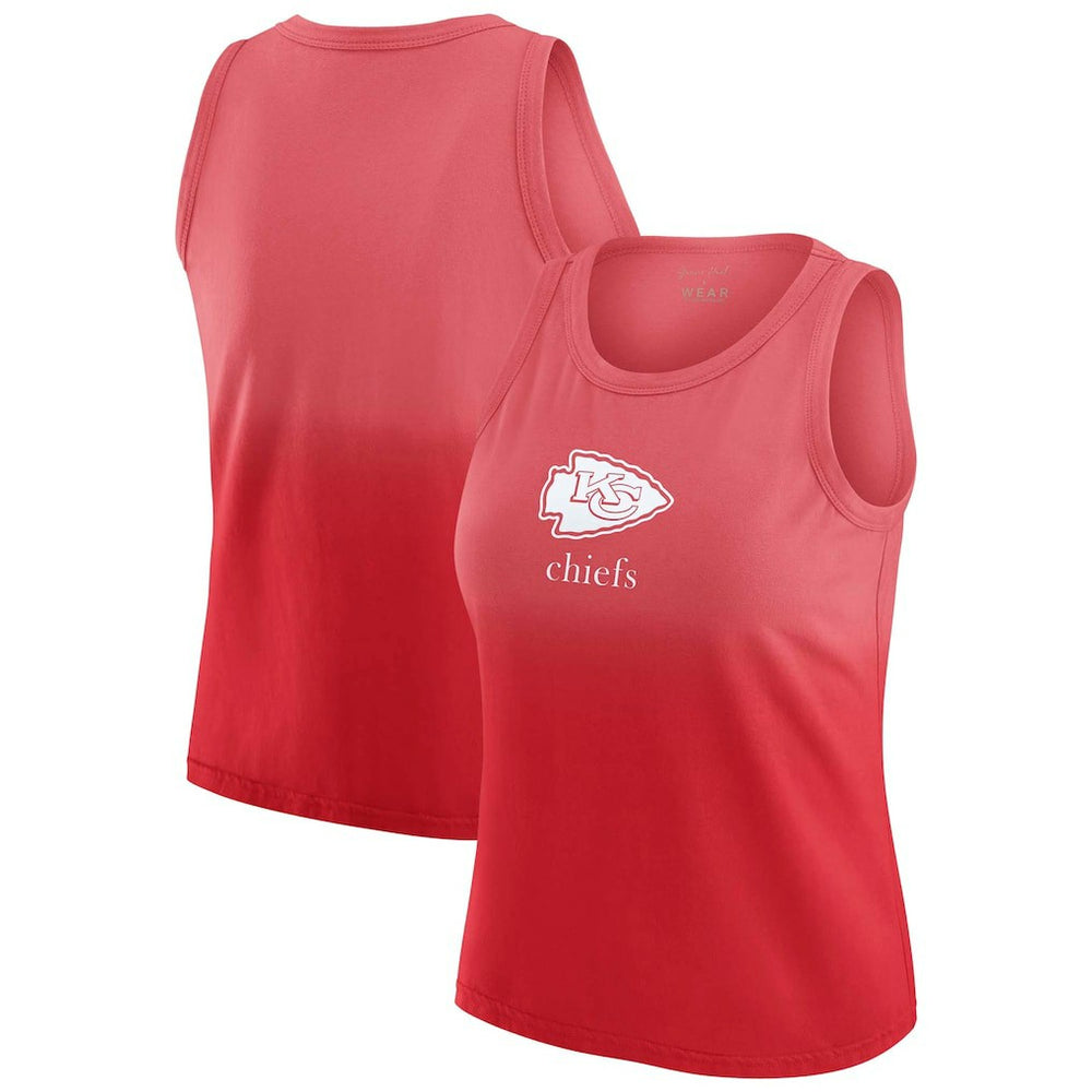 Kansas City Chiefs  WEAR by Erin Andrews x Gracie Hunt Women's Ombre Tank Top