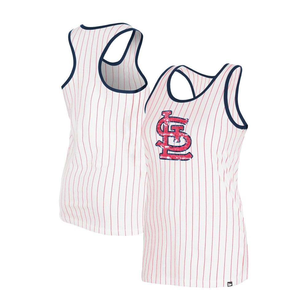 St. Louis Cardinals New Era Women's Gameday Pinstripe Tank Top | MLB Online