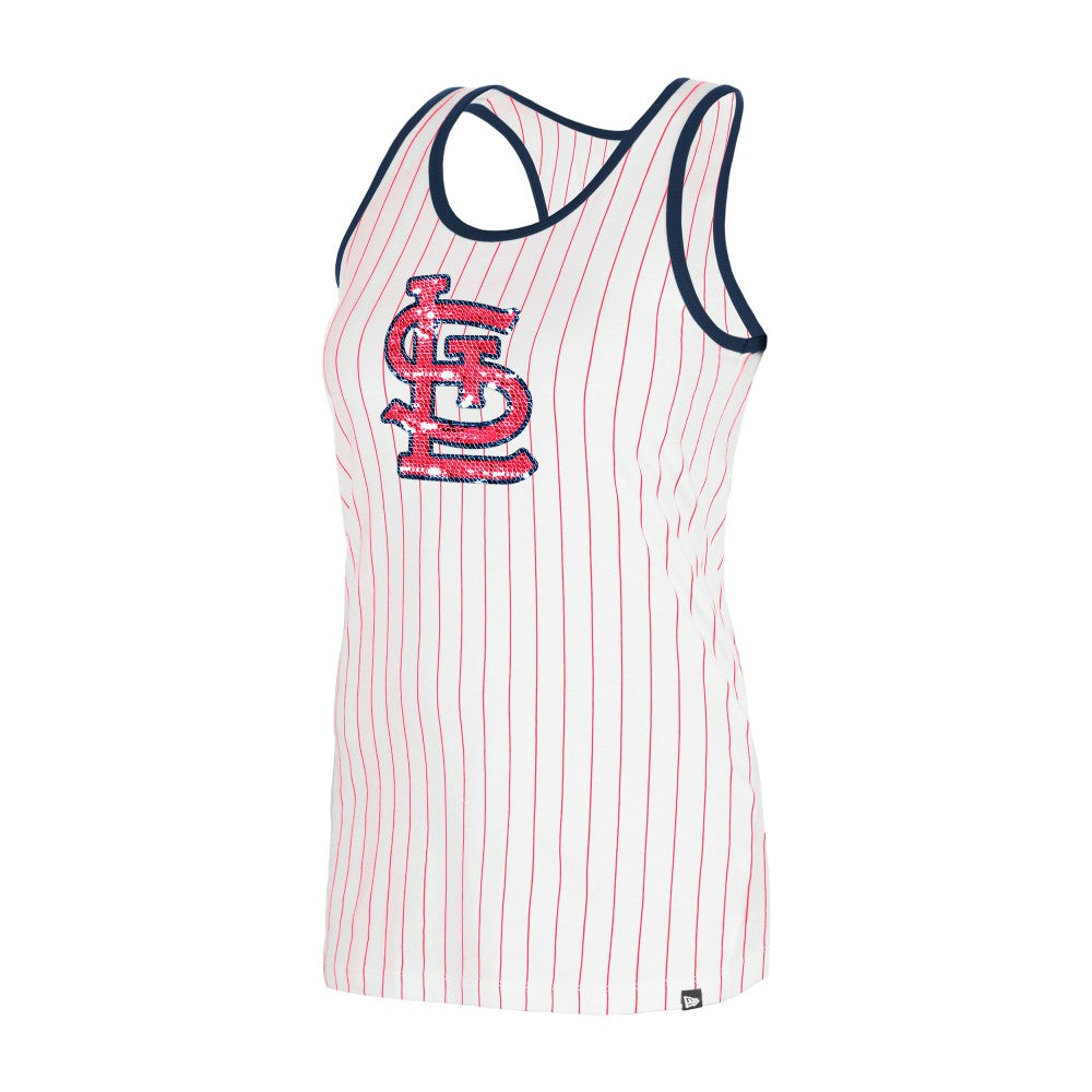 St. Louis Cardinals New Era Women's Gameday Pinstripe Tank Top | MLB Online
