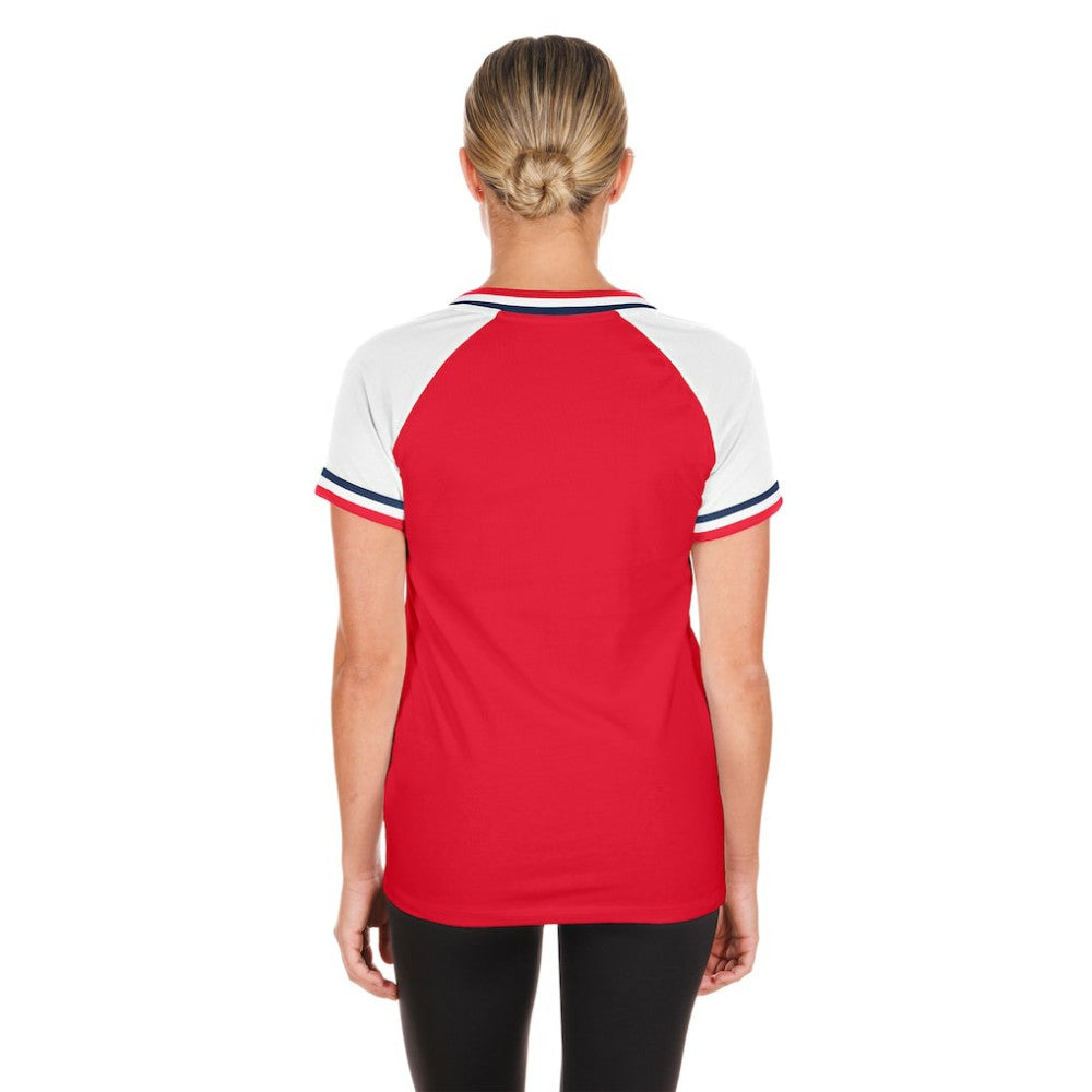 St. Louis Cardinals New Era Women's Gameday Raglan V-Neck T-Shirt | MLB Discount