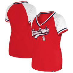 St. Louis Cardinals New Era Women's Gameday Raglan V-Neck T-Shirt | MLB Discount