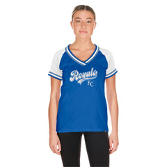 Kansas City Royals New Era Women's Gameday Raglan V-Neck T-Shirt | MLB On Sale