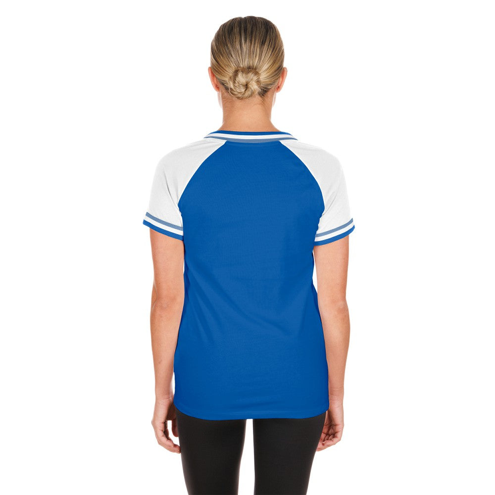 Kansas City Royals New Era Women's Gameday Raglan V-Neck T-Shirt | MLB On Sale