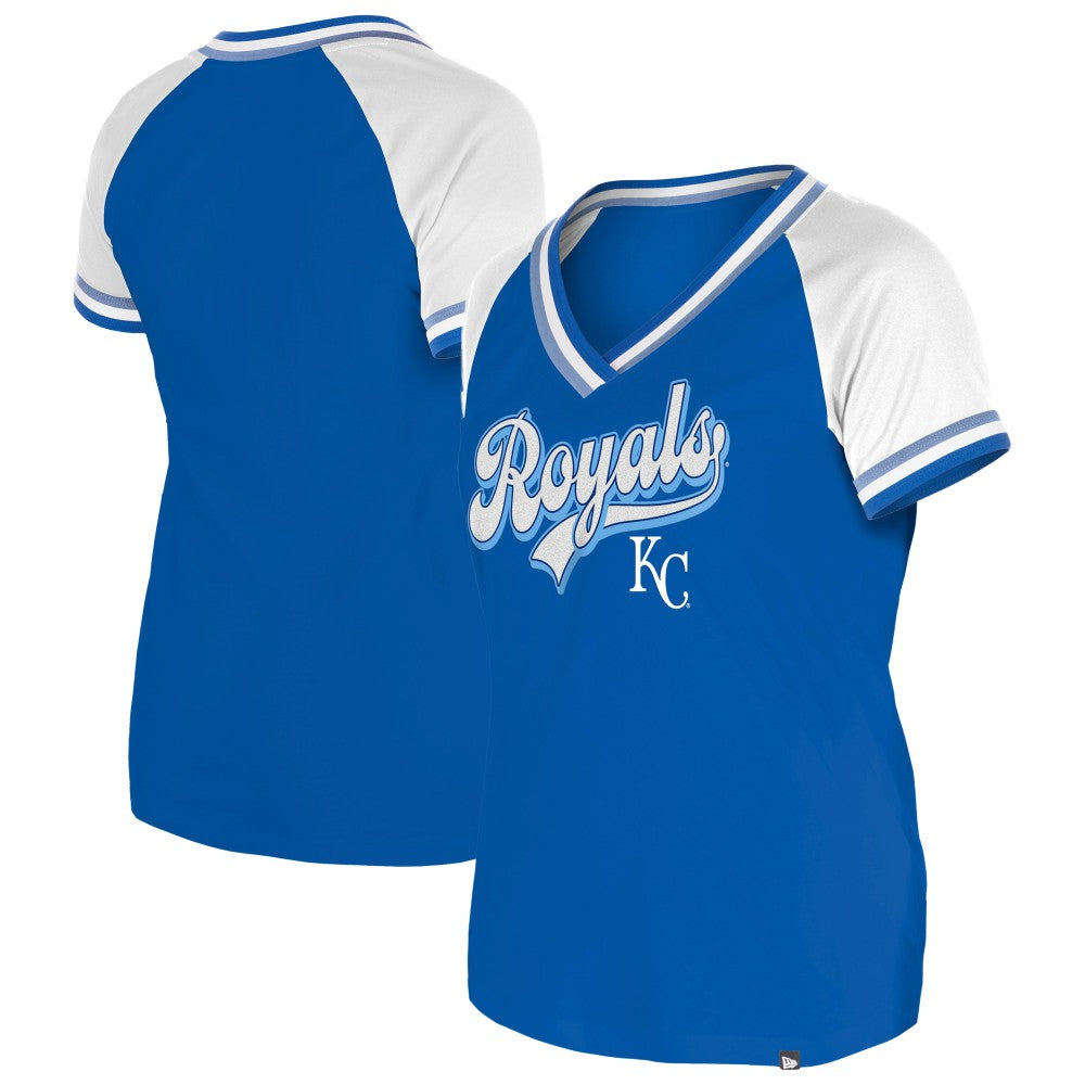Kansas City Royals New Era Women's Gameday Raglan V-Neck T-Shirt | MLB On Sale