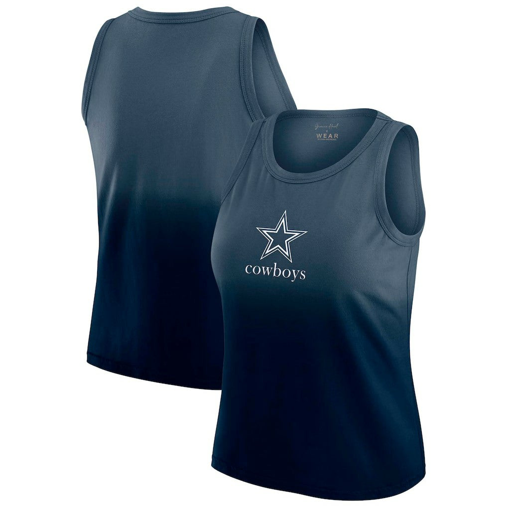 Dallas Cowboys  WEAR by Erin Andrews x Gracie Hunt Women's Ombre Tank Top