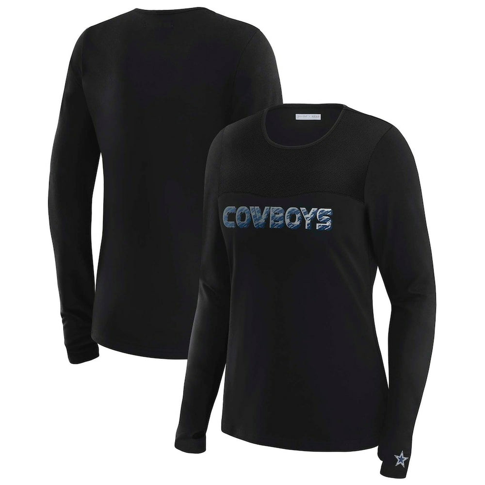 Dallas Cowboys  WEAR by Erin Andrews x Gracie Hunt Women's Mesh Panel Long Sleeve T-Shirt