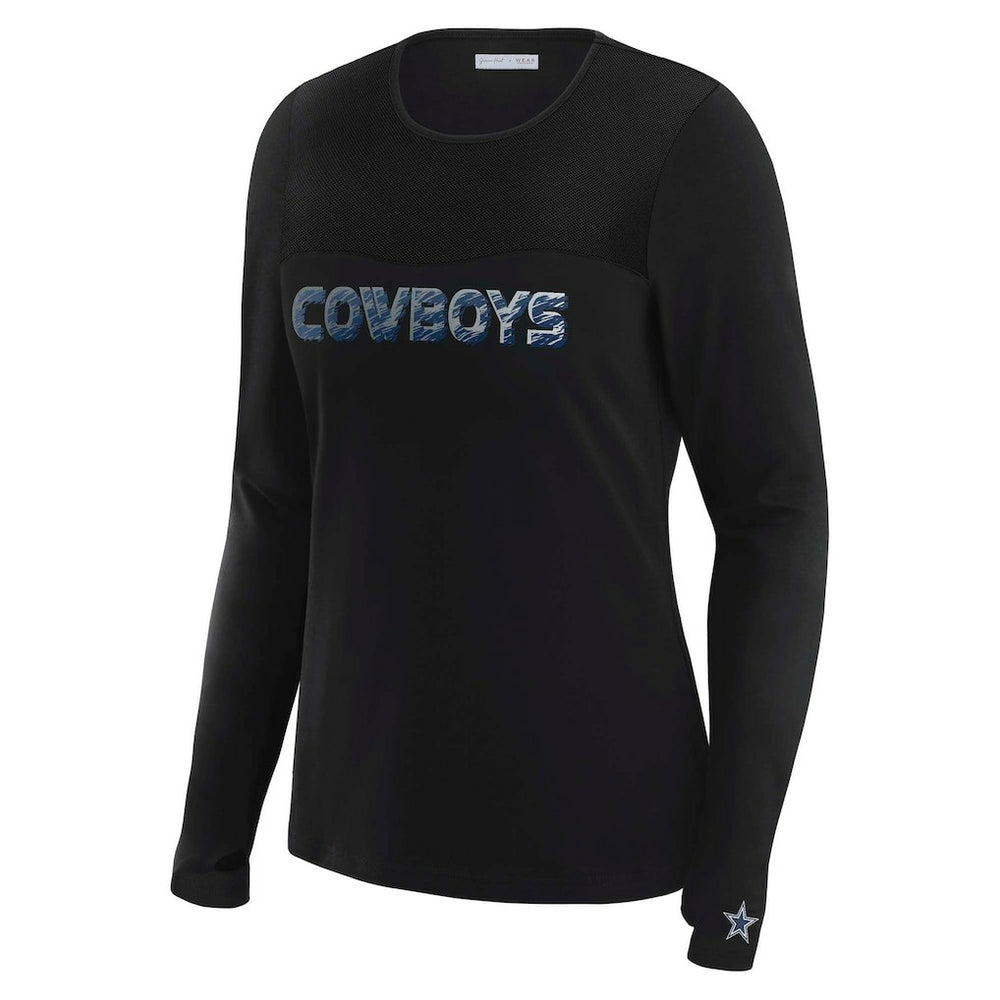 Dallas Cowboys  WEAR by Erin Andrews x Gracie Hunt Women's Mesh Panel Long Sleeve T-Shirt