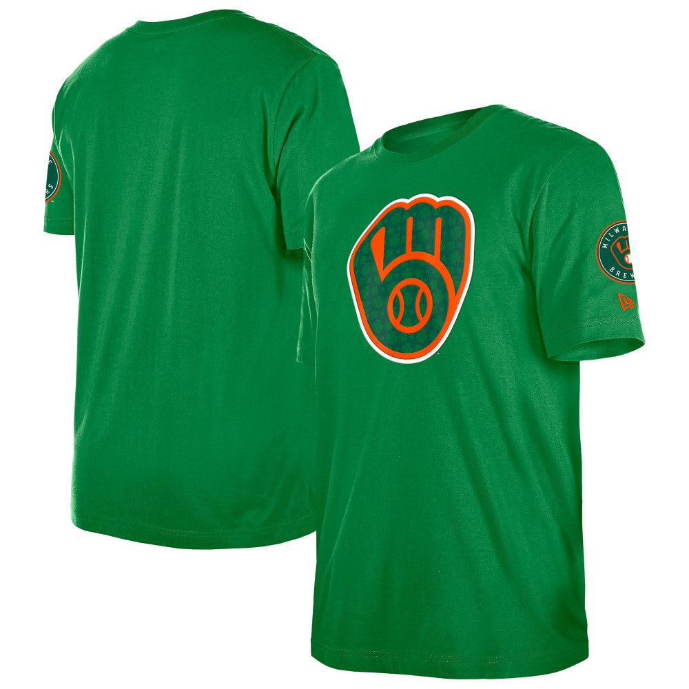 Milwaukee Brewers New Era St. Patrick's Day Shamrock Fill T-Shirt | MLB Shop