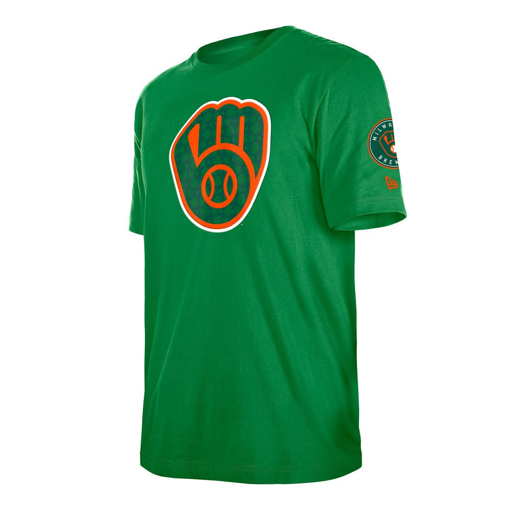 Milwaukee Brewers New Era St. Patrick's Day Shamrock Fill T-Shirt | MLB Shop