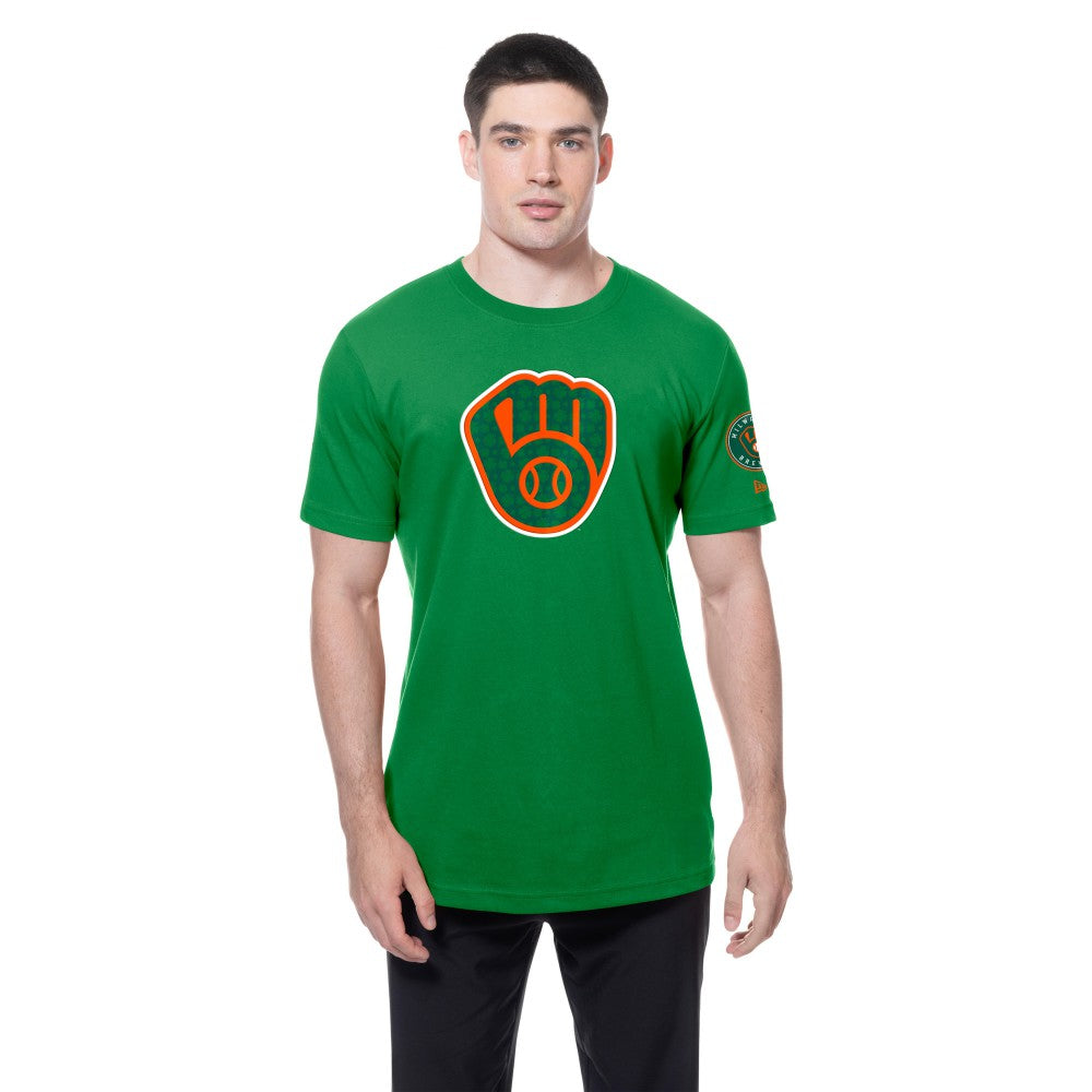 Milwaukee Brewers New Era St. Patrick's Day Shamrock Fill T-Shirt | MLB Shop