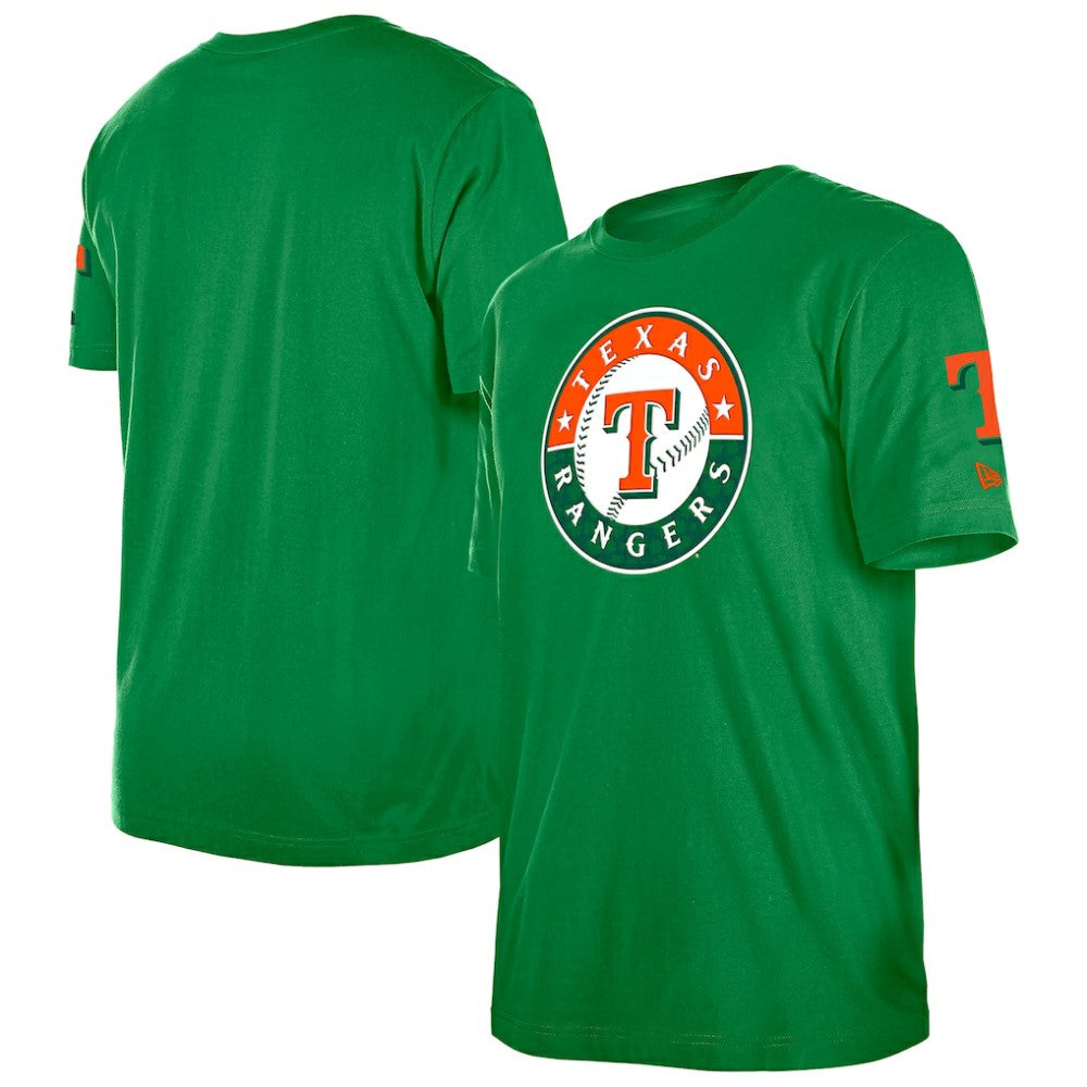 Texas Rangers New Era St. Patrick's Day Shamrock Fill T-Shirt | MLB New