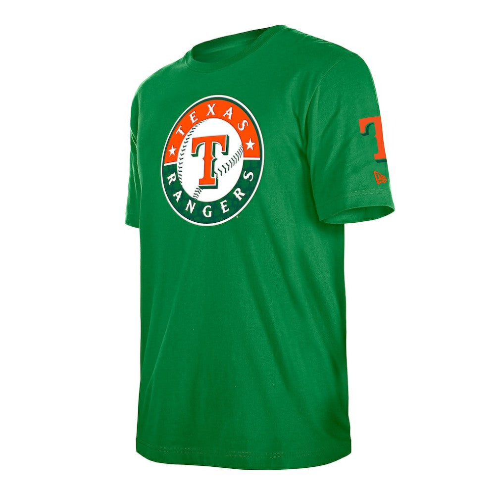 Texas Rangers New Era St. Patrick's Day Shamrock Fill T-Shirt | MLB New