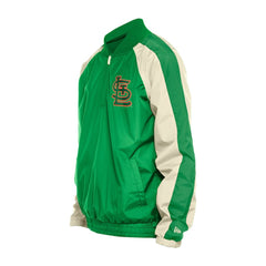 St. Louis Cardinals New Era St. Patrick's Day Ripstop Raglan Quarter-Zip Windbreaker | MLB Discount