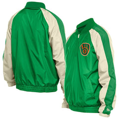 Milwaukee Brewers New Era St. Patrick's Day Ripstop Raglan Quarter-Zip Windbreaker | MLB US