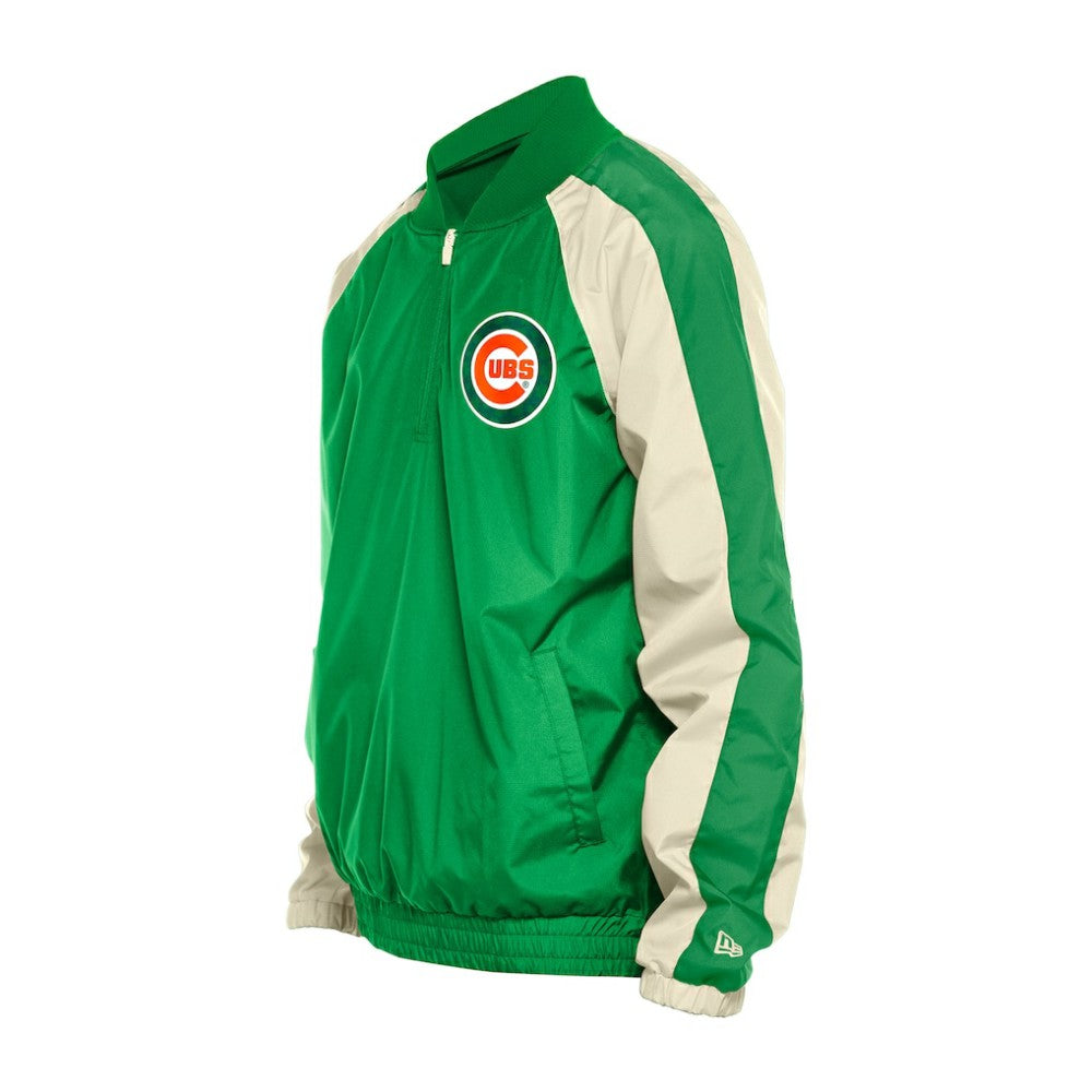 Chicago Cubs New Era St. Patrick's Day Ripstop Raglan Quarter-Zip Windbreaker | MLB New