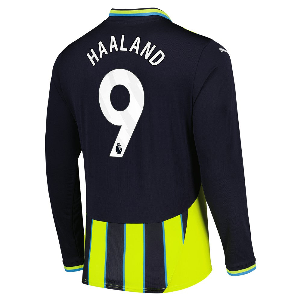 Erling Haaland Manchester City 2024/25 Away Replica Long Sleeve Player Jersey Navy - Puma
