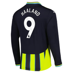 Erling Haaland Manchester City 2024/25 Away Replica Long Sleeve Player Jersey Navy - Puma