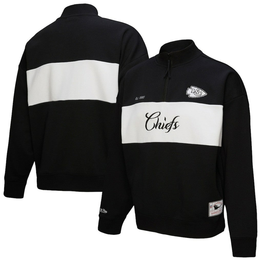 Kansas City Chiefs Mitchell & Ness Women's Quarter-Zip Jacket