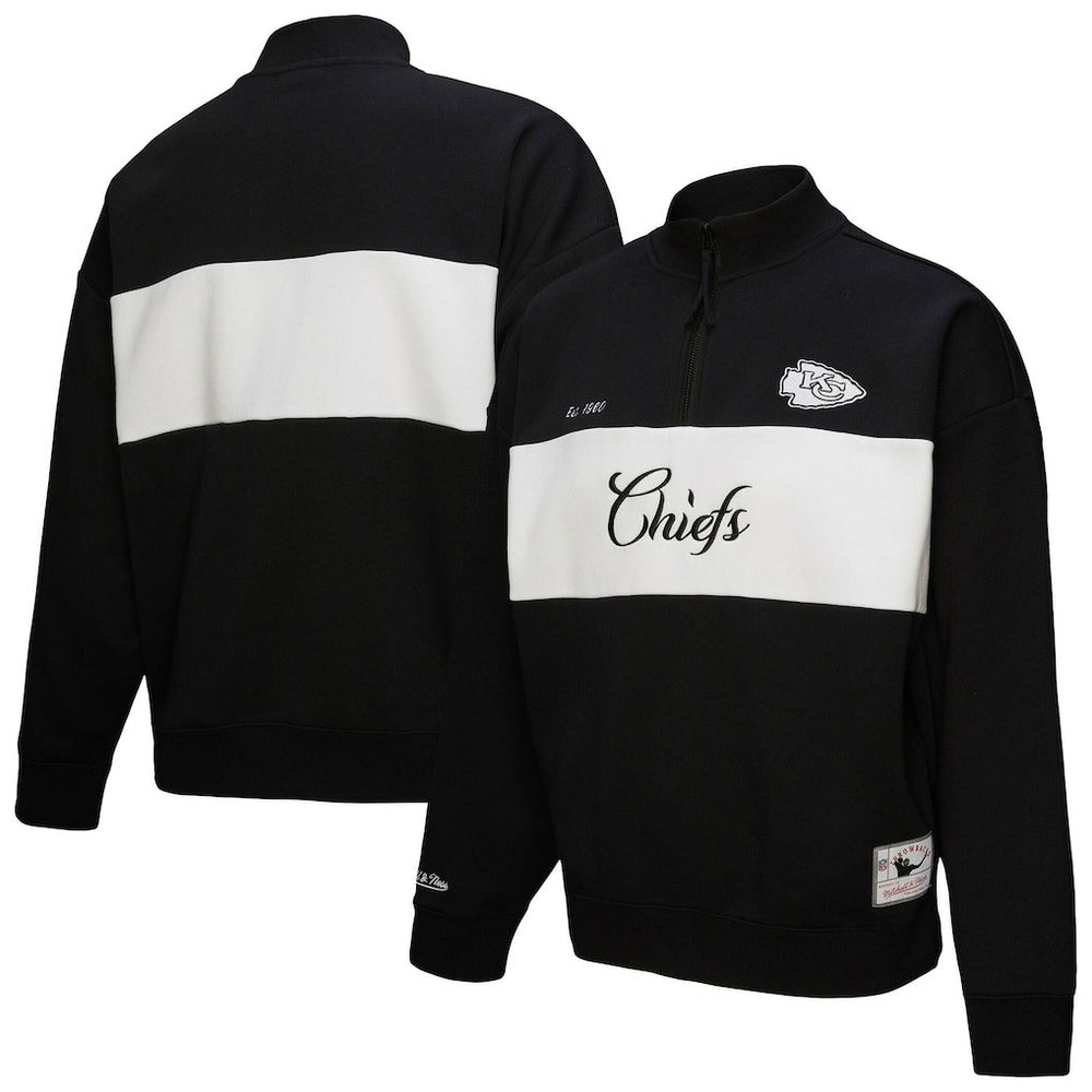 Kansas City Chiefs Mitchell & Ness Women's Quarter-Zip Jacket